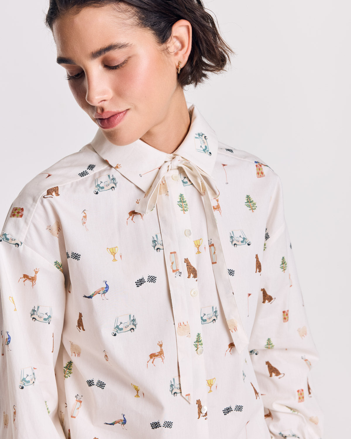 Chemise Ingrid imprimé Golf écru