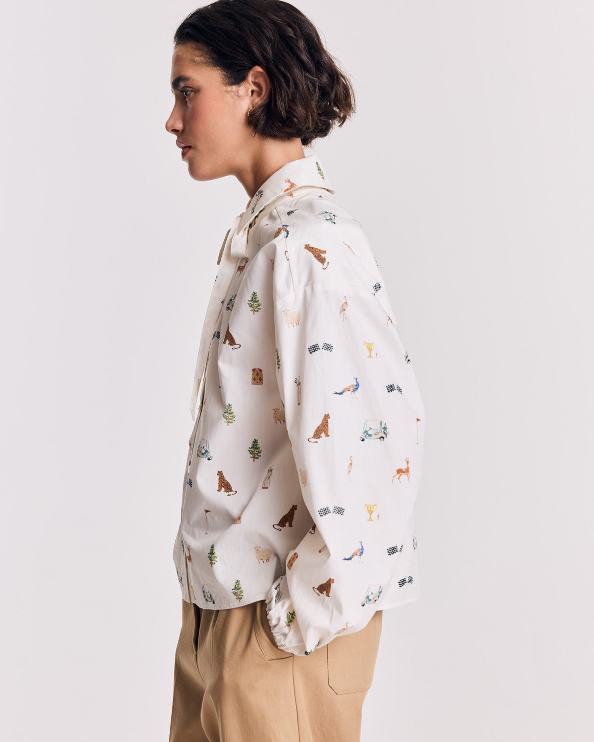 Chemise Ingrid imprimé Golf écru
