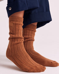 Chaussettes Felice marron