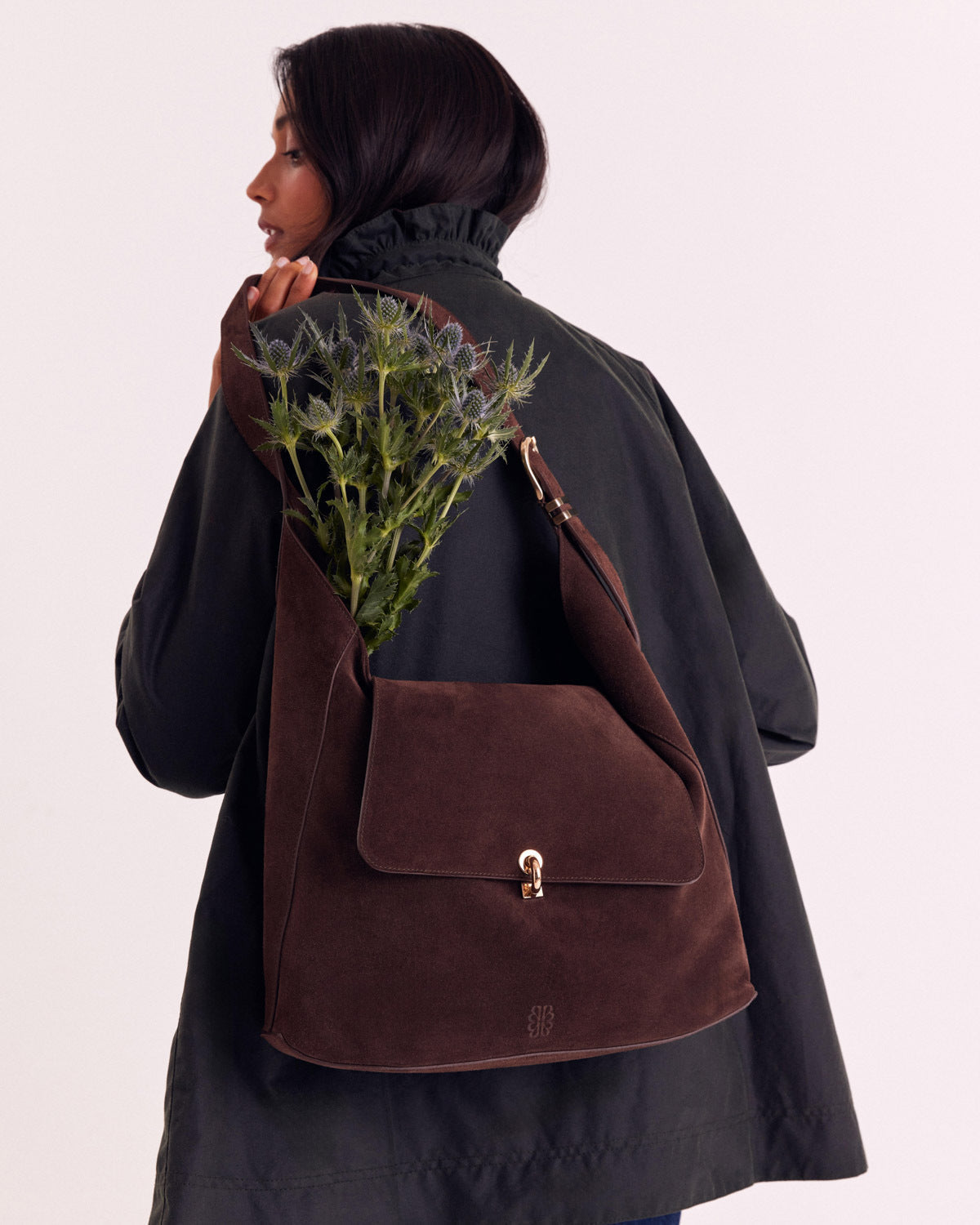 Sac Gala croûte de cuir moka