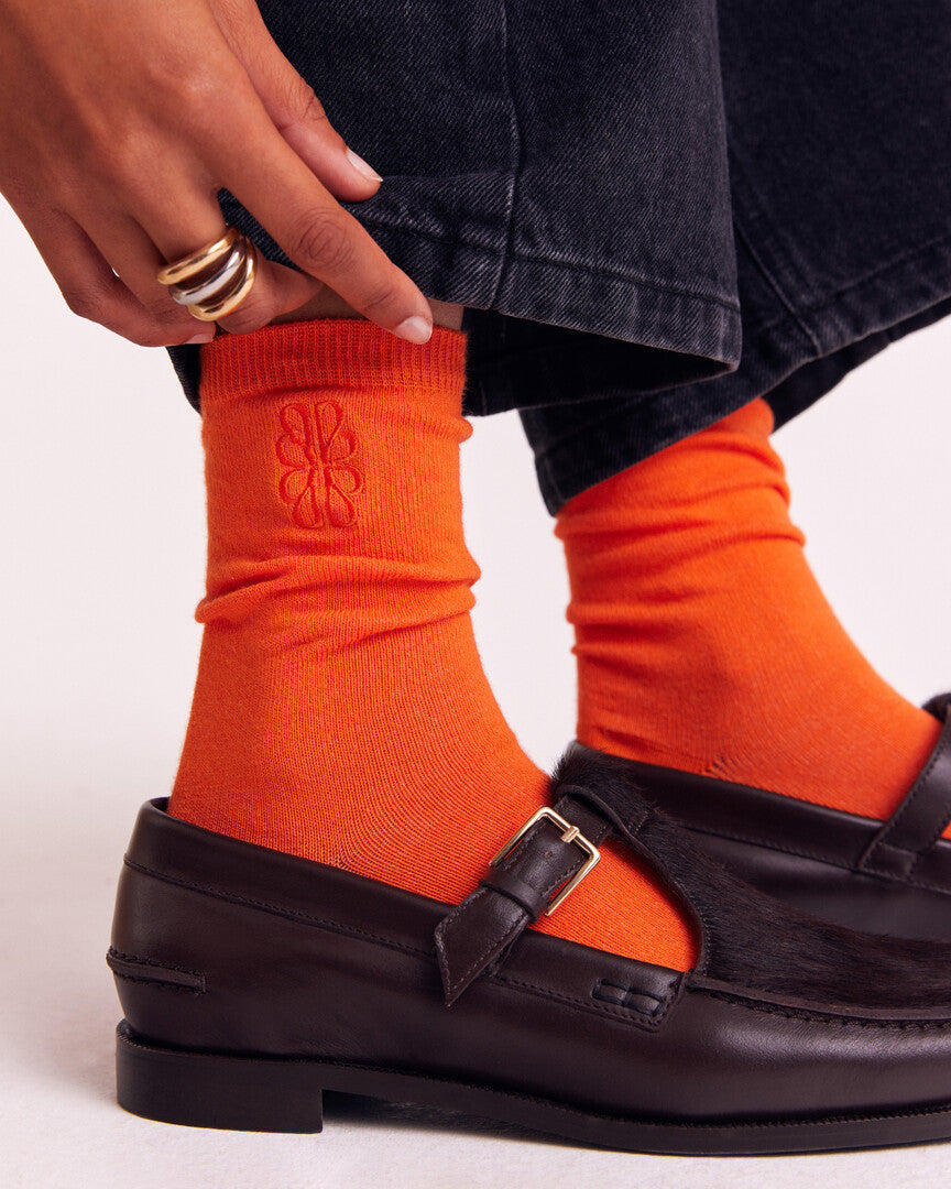 Chaussettes Tobby orange vif