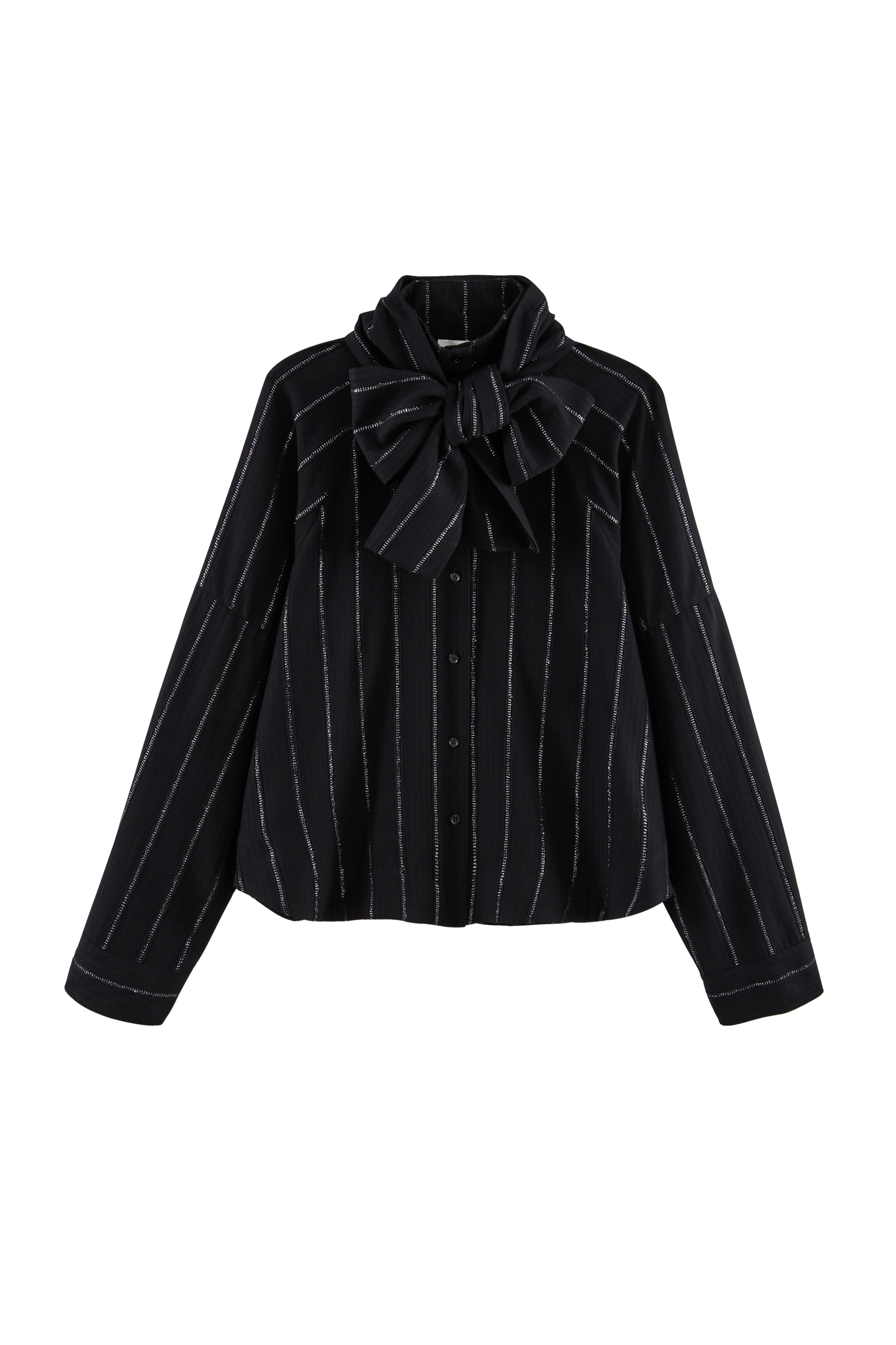 Chemise Joyce rayures marine et argent
