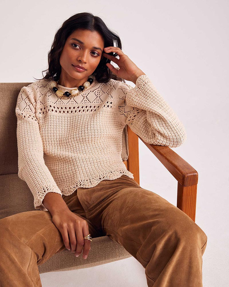Pantalon Selby croute camel