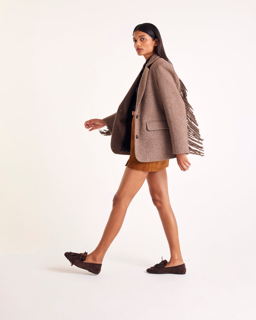 Jupe Monica velours camel