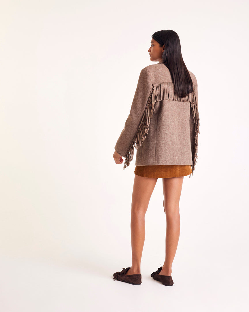 Jupe Monica velours camel