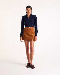 Jupe Monica velours camel