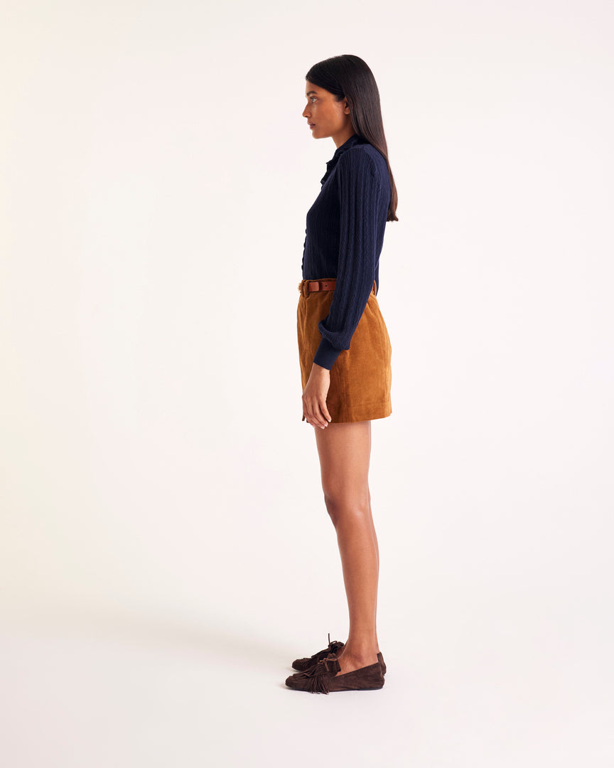 Jupe Monica velours camel