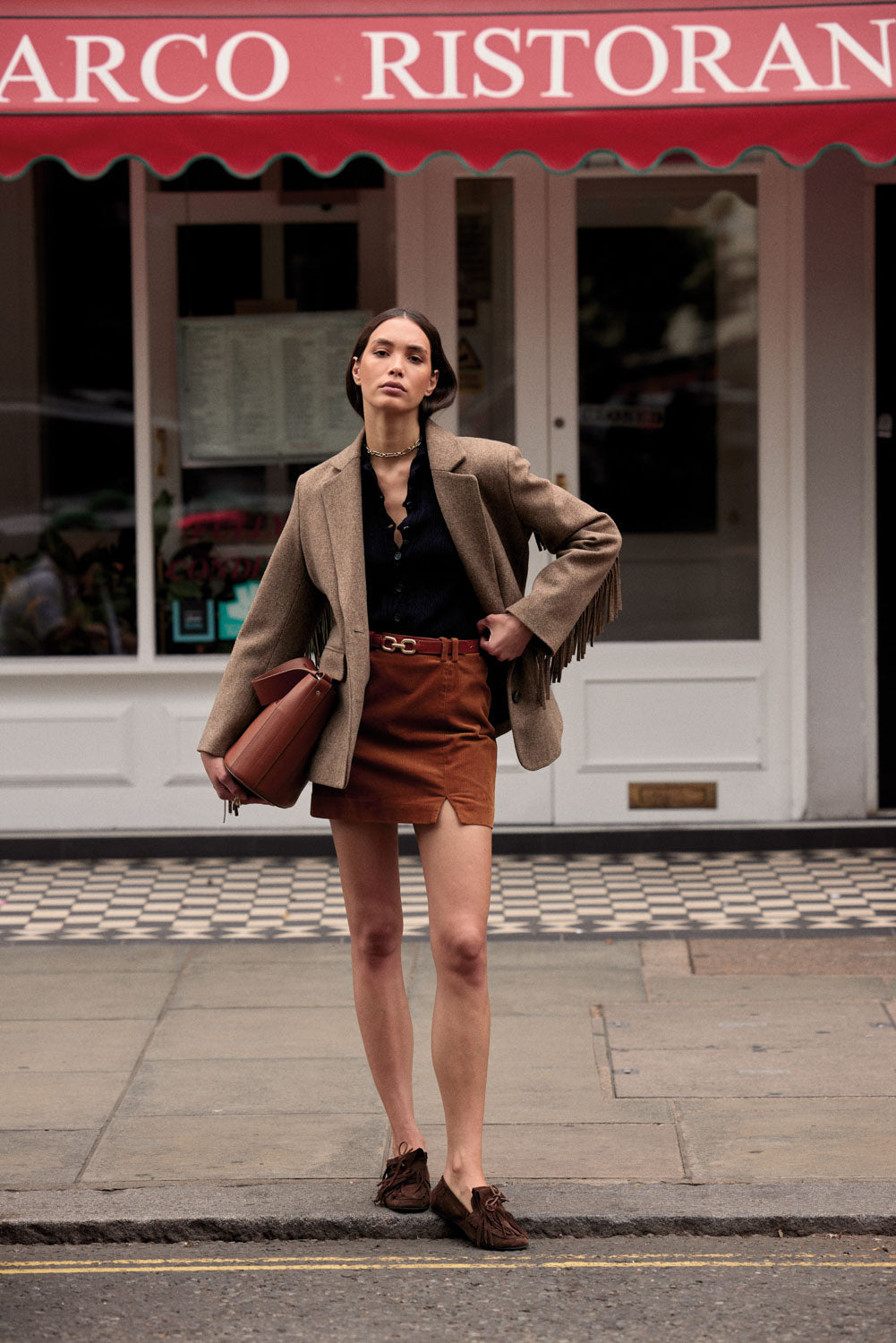 Jupe Monica velours camel