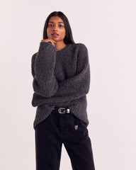 Pull Alyssa gris foncé chiné