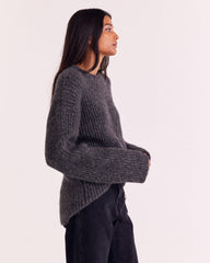Pull Alyssa gris foncé chiné