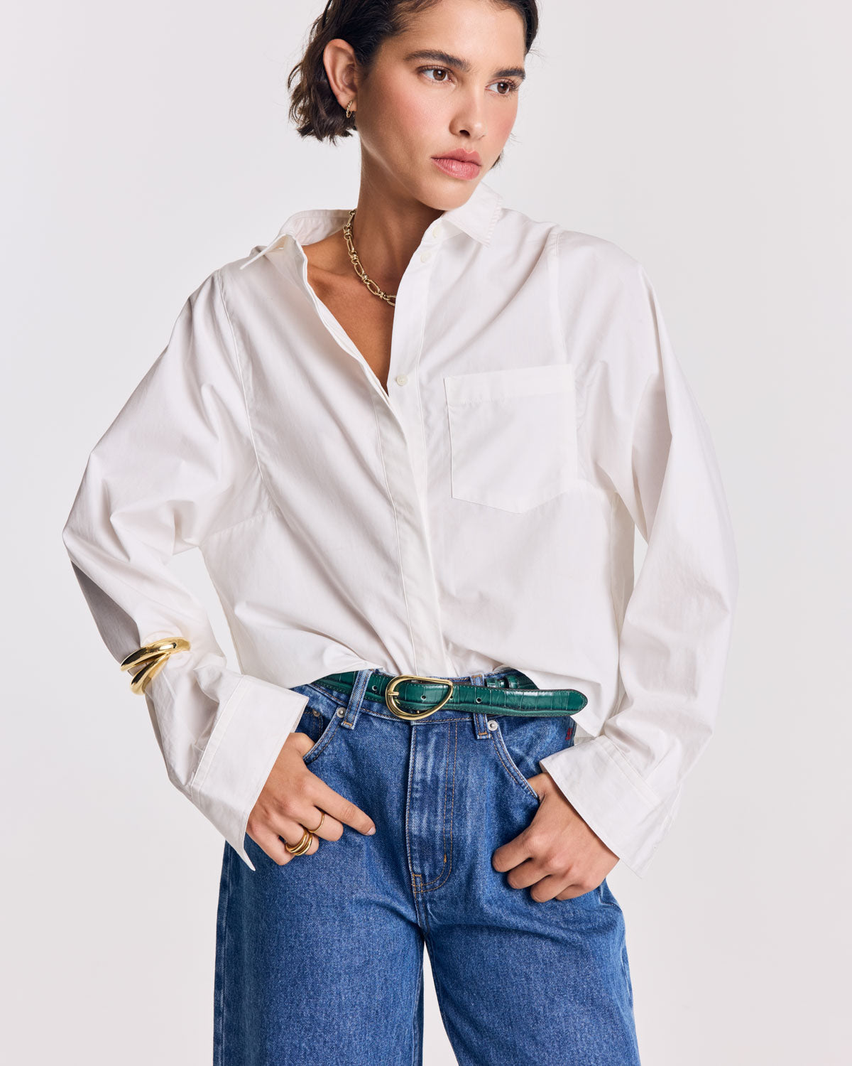 Ceinture Basma embossé emeraude