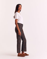 Jean Jules léopard fauve chocolat  (le bootcut)