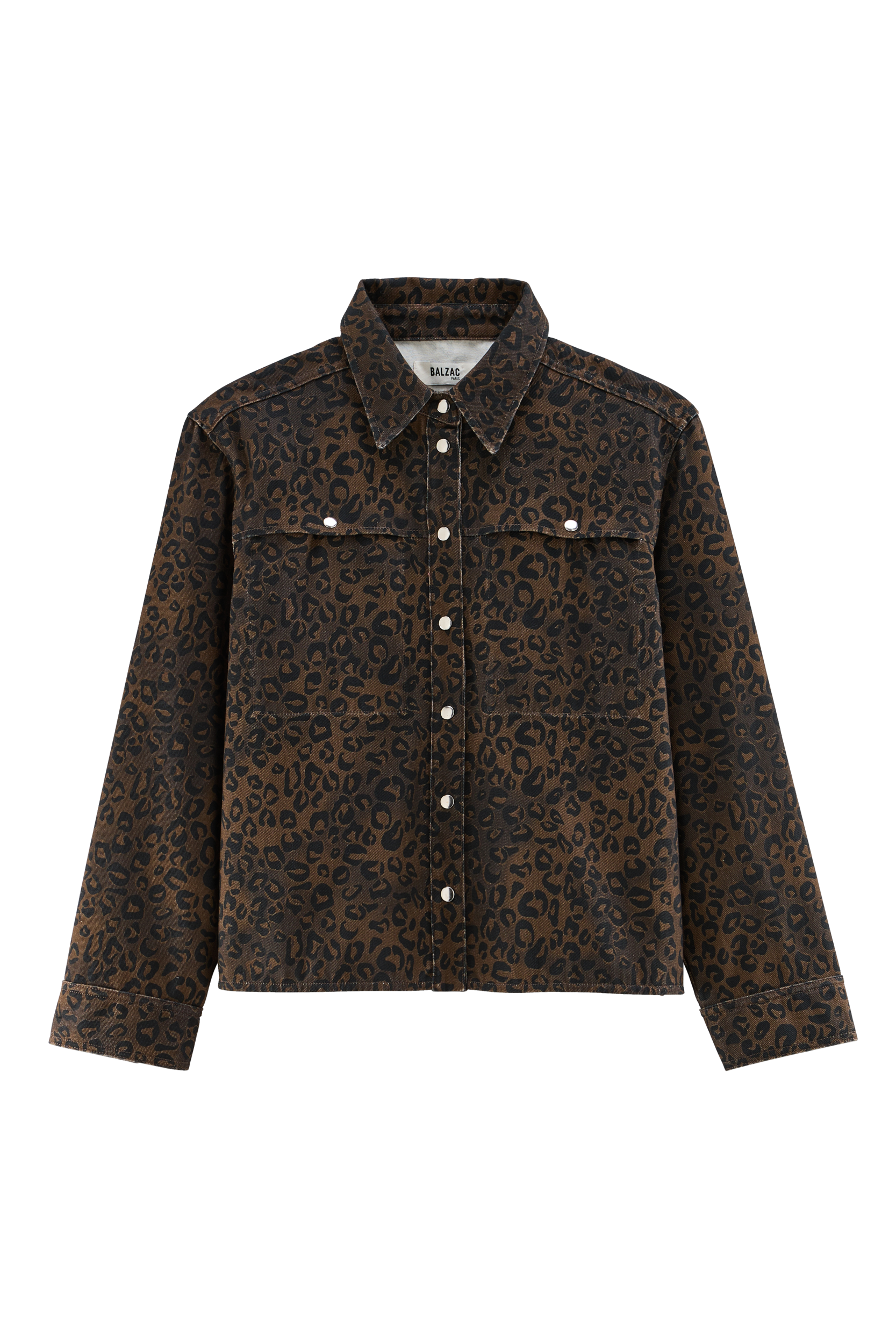 Chemise Perrine léopard fauve chocolat