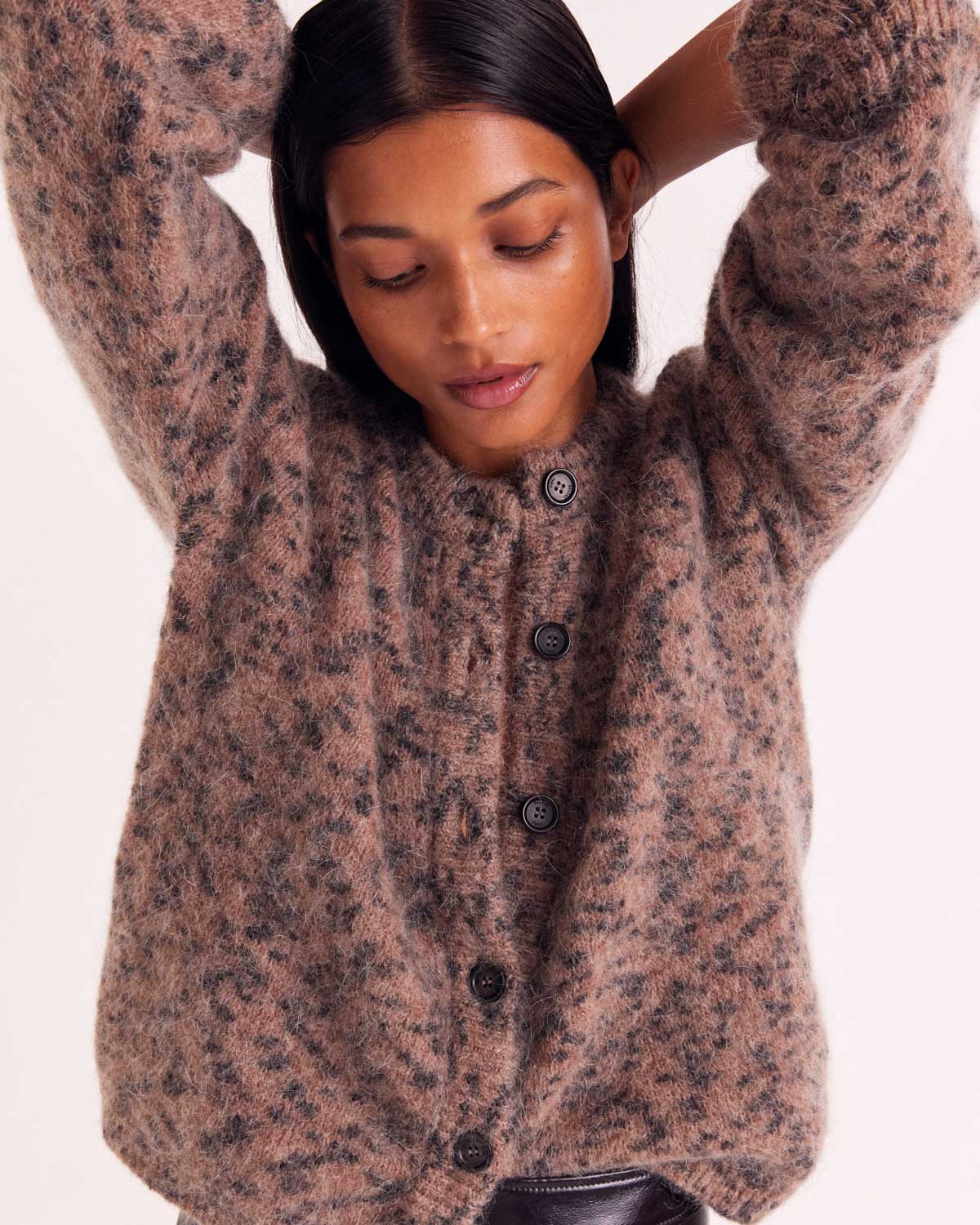 Cardigan Douceur guépard tacheté