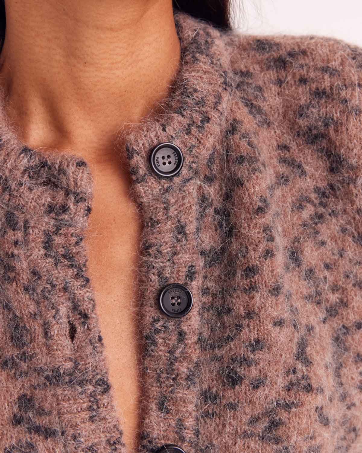 Cardigan Douceur guépard tacheté