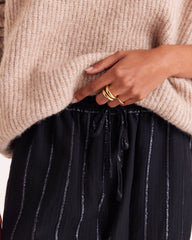 Pantalon Liseanne rayures marine et argent