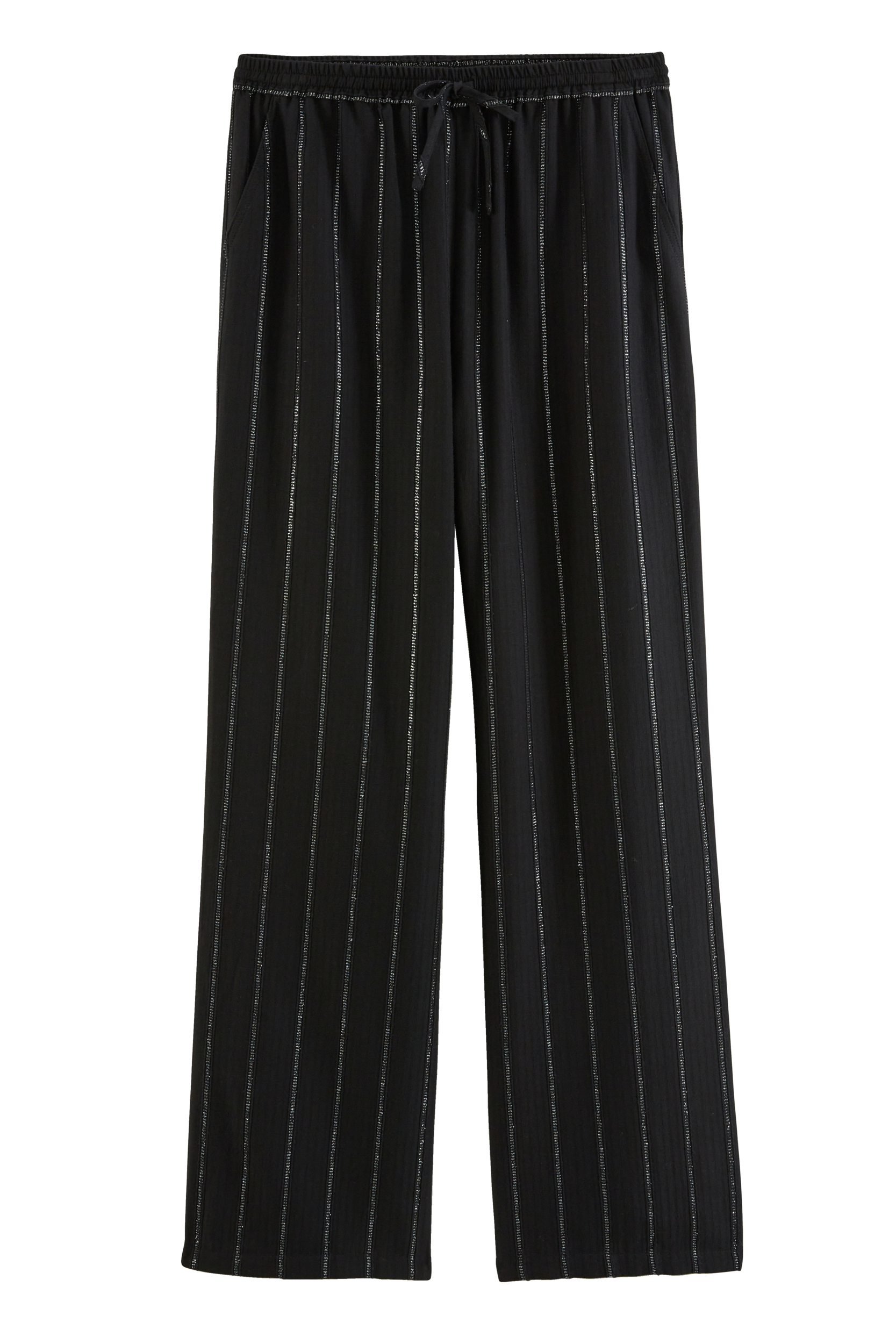 Pantalon Liseanne rayures marine et argent