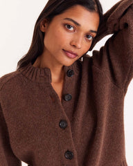 Cardigan Hilda marron