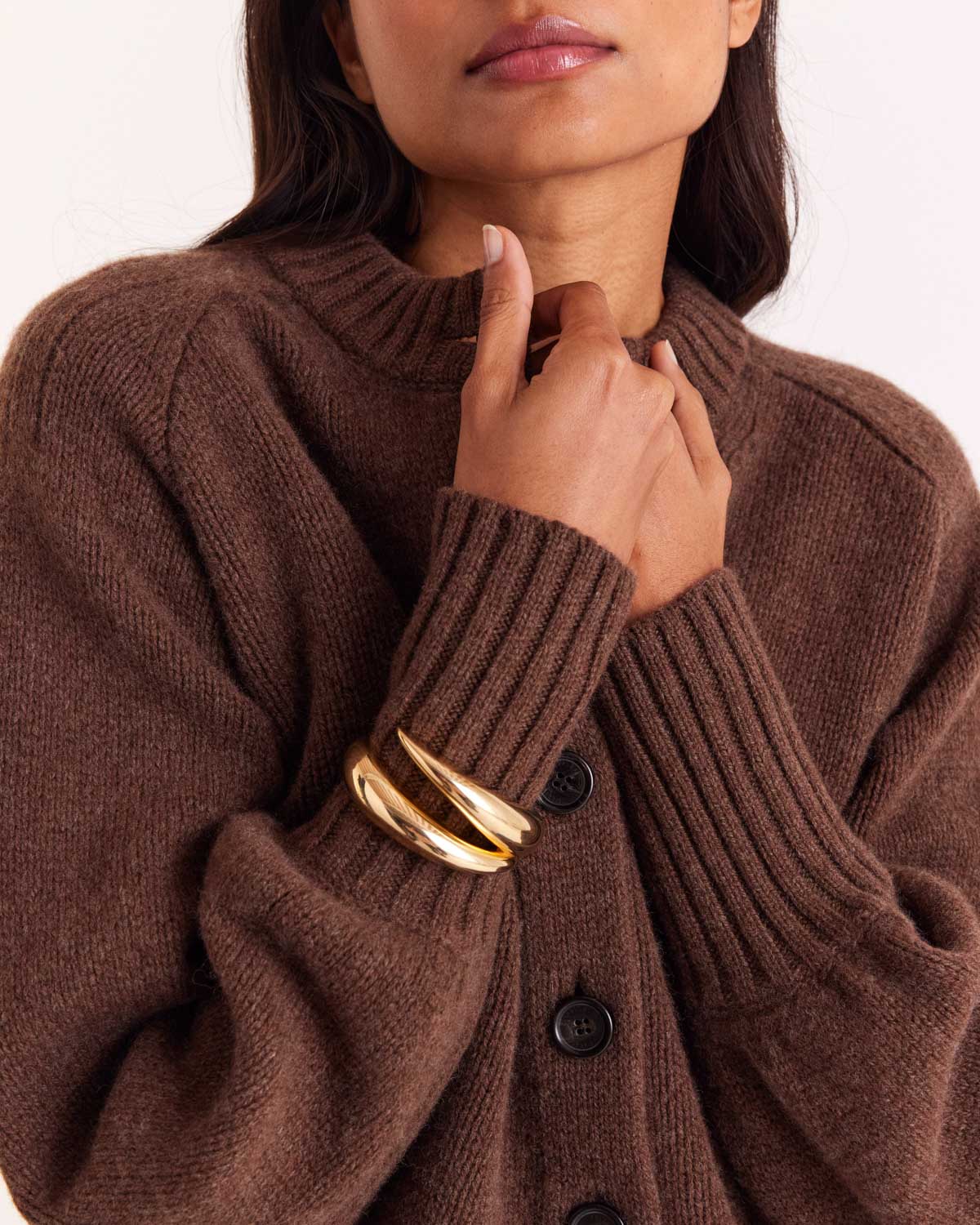 Cardigan Hilda marron
