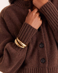 Cardigan Hilda marron