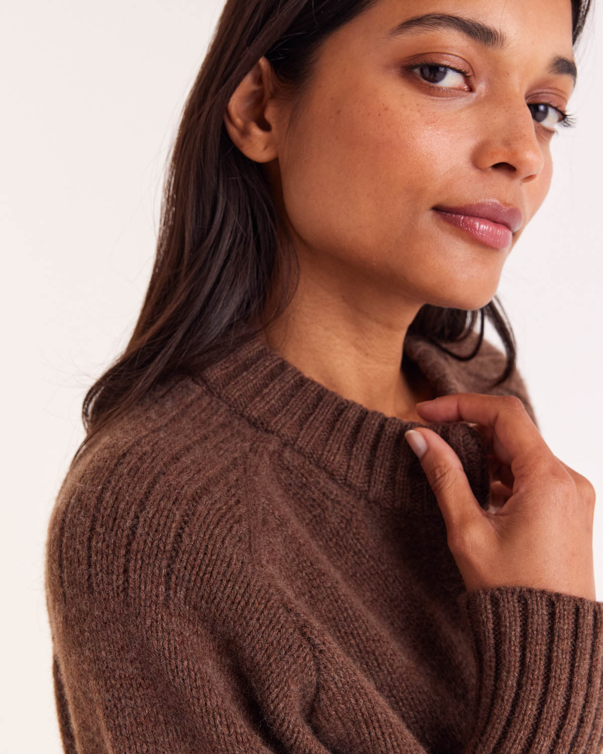 Cardigan Hilda marron