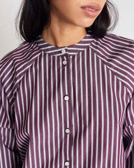 Chemise Josephine rayures prune