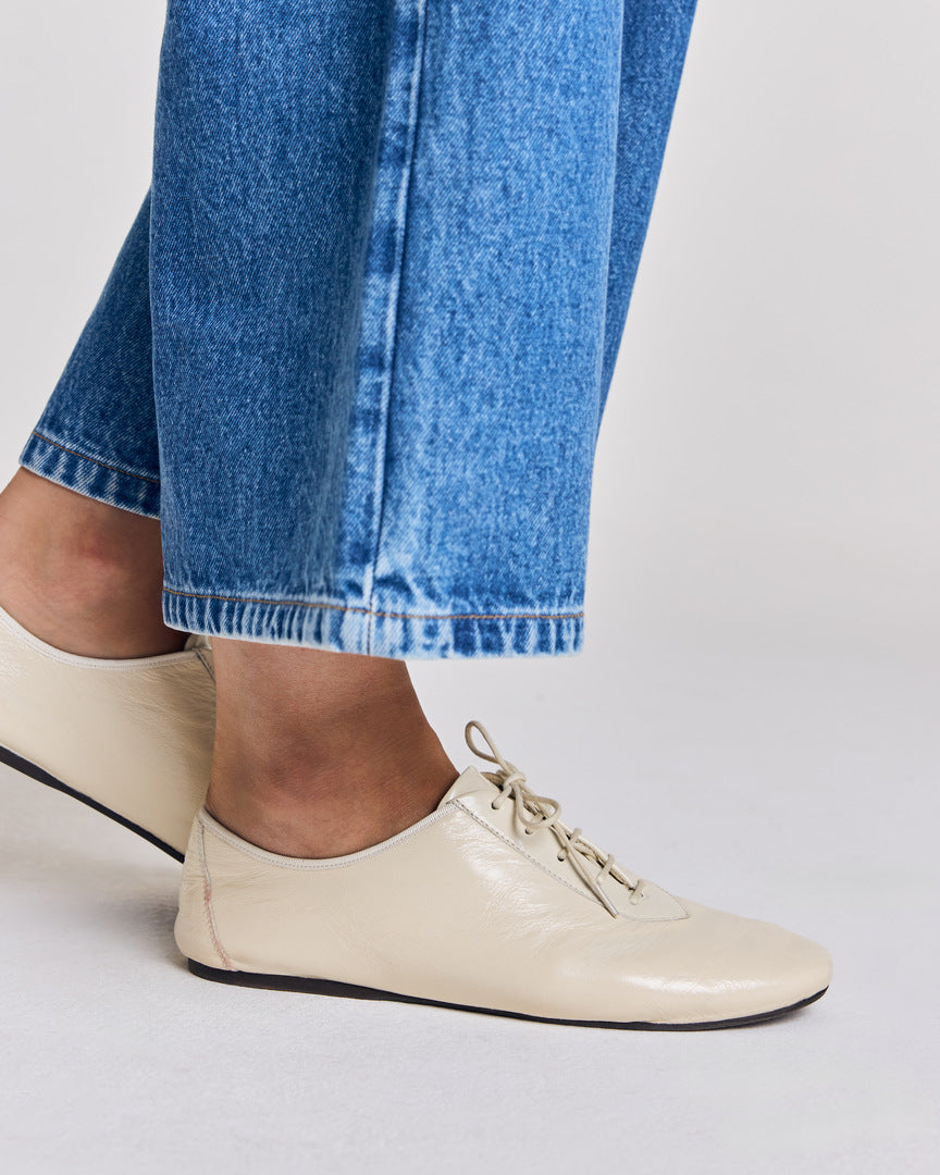 Derbies Achille languette cœur écru