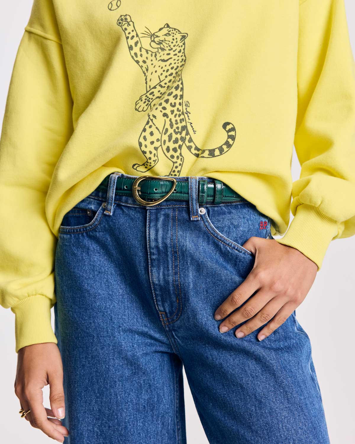 Ceinture Basma embossé emeraude