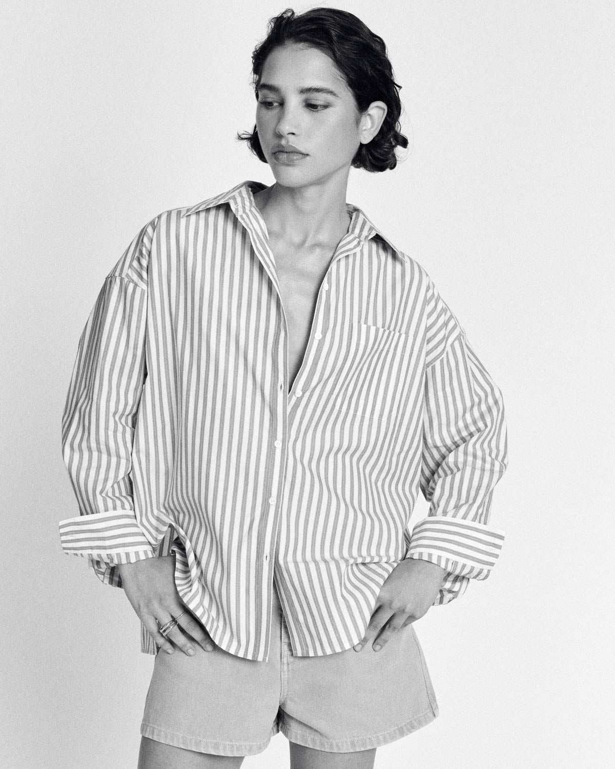 Chemise Hector rayures orange, bleu et écru