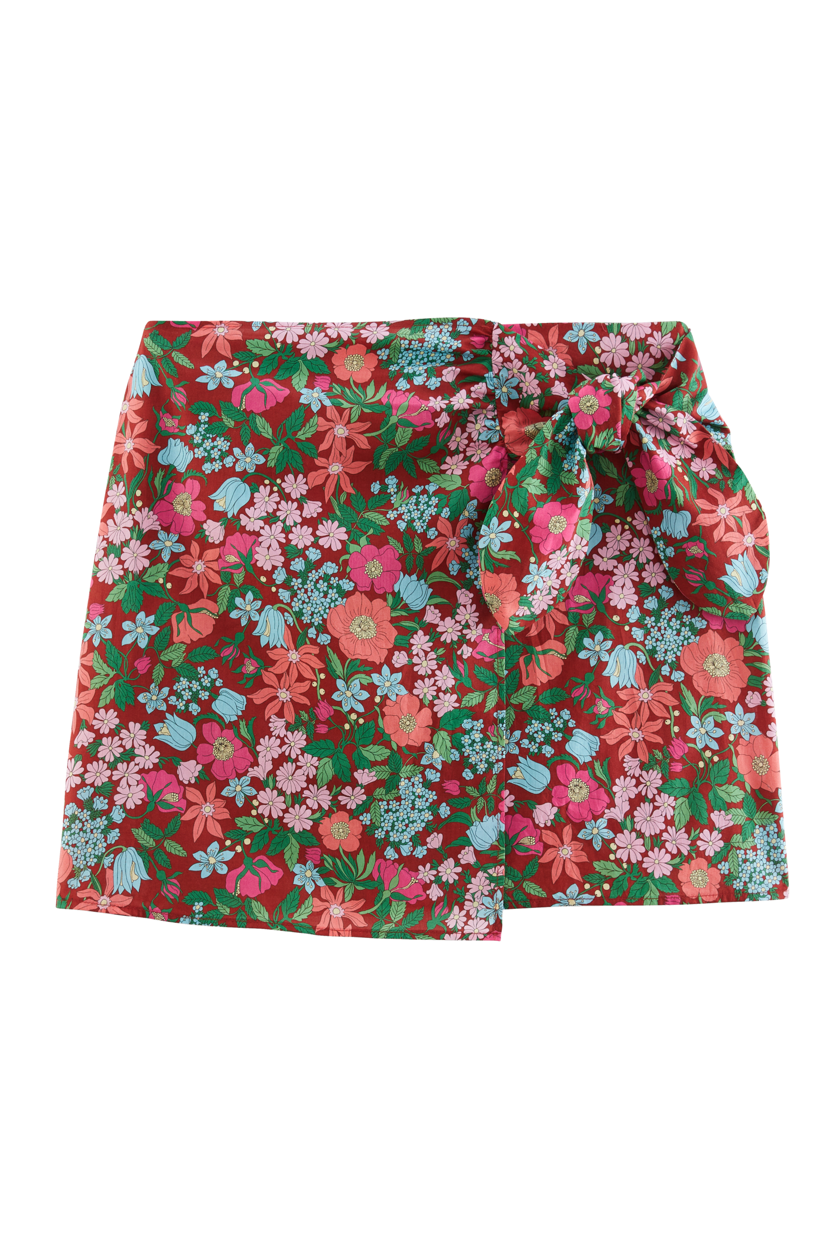 Jupe Myriel imprimé Liberty rose et bordeaux