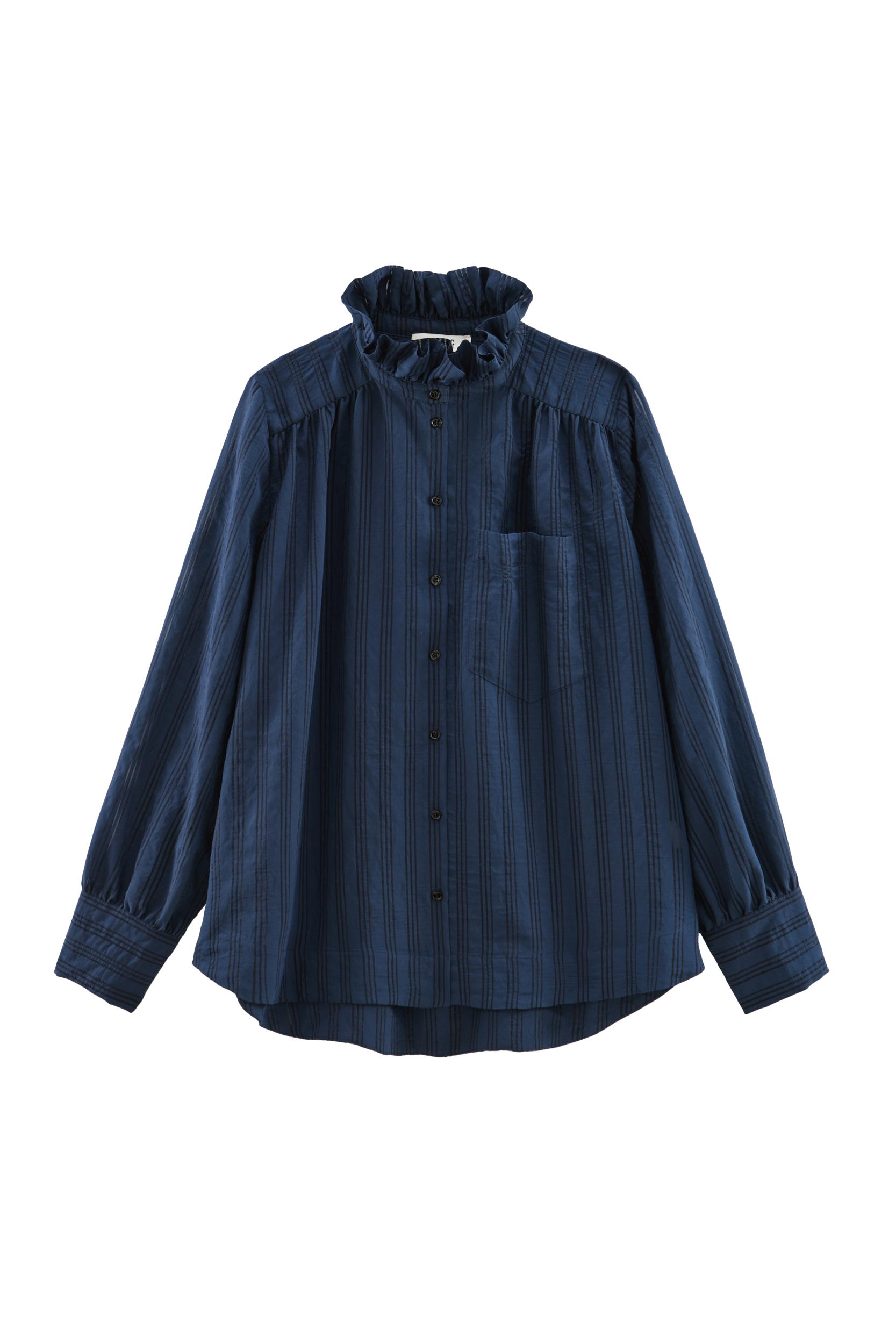 Chemise Leonor marine texturé