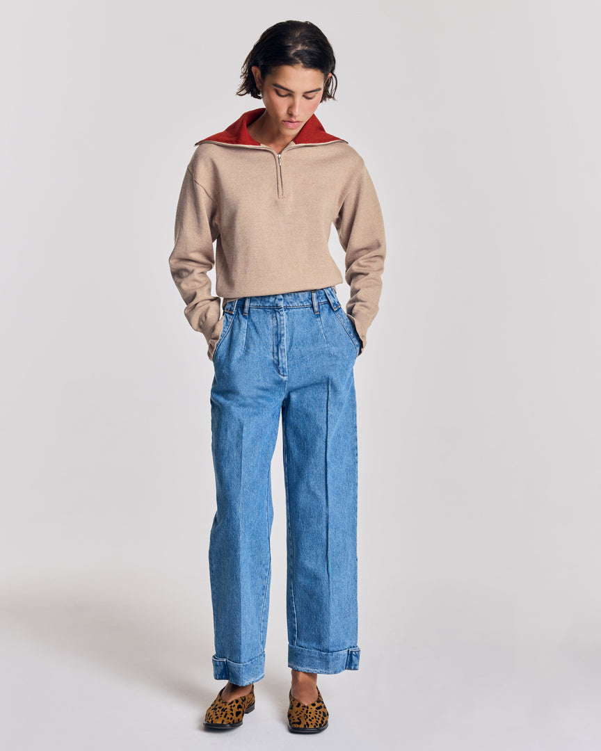 Pull Lila beige et rouille