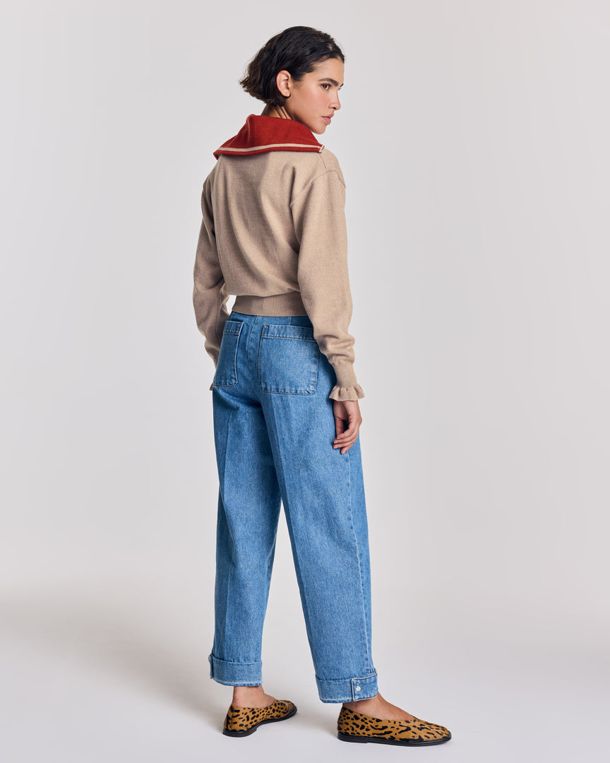 Pull Lila beige et rouille