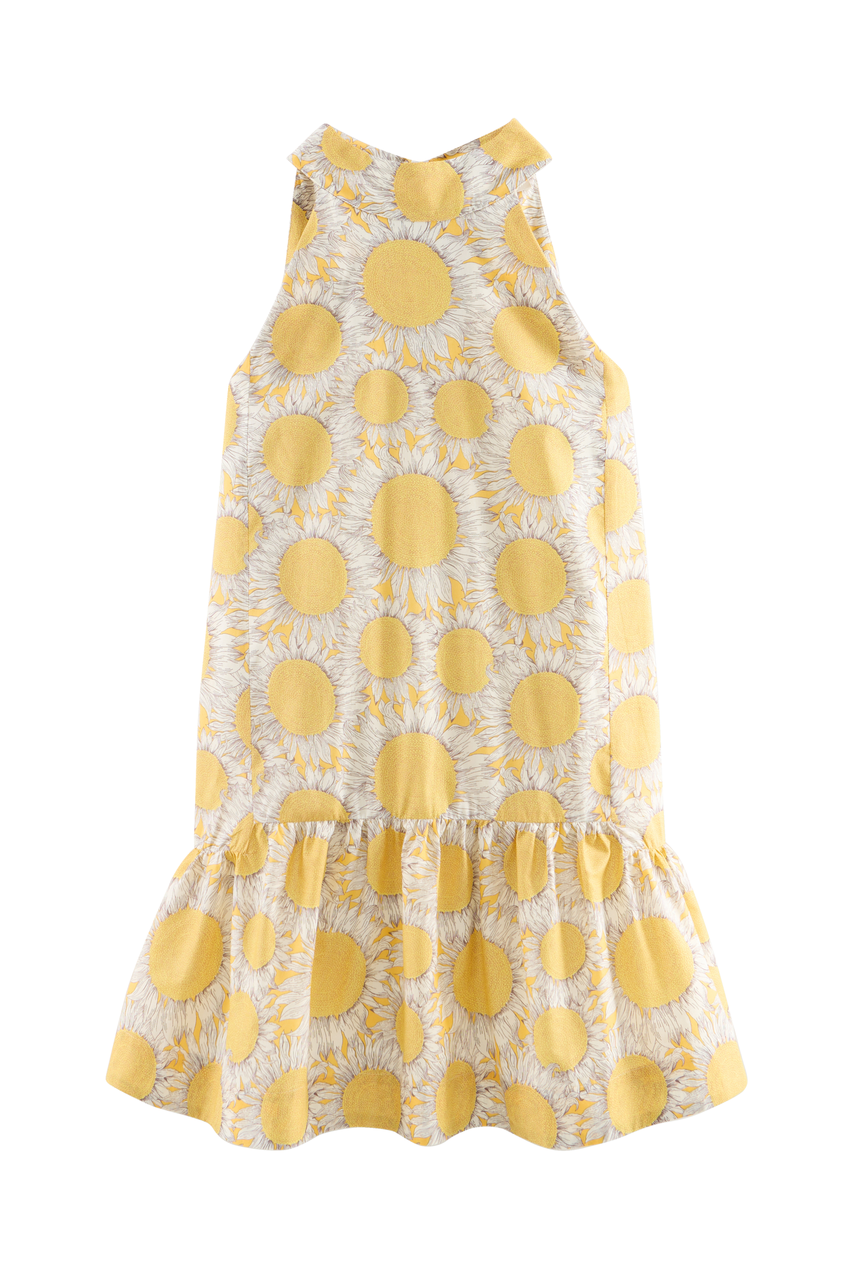 Robe Elisabeth imprimé Liberty tournesols jaune