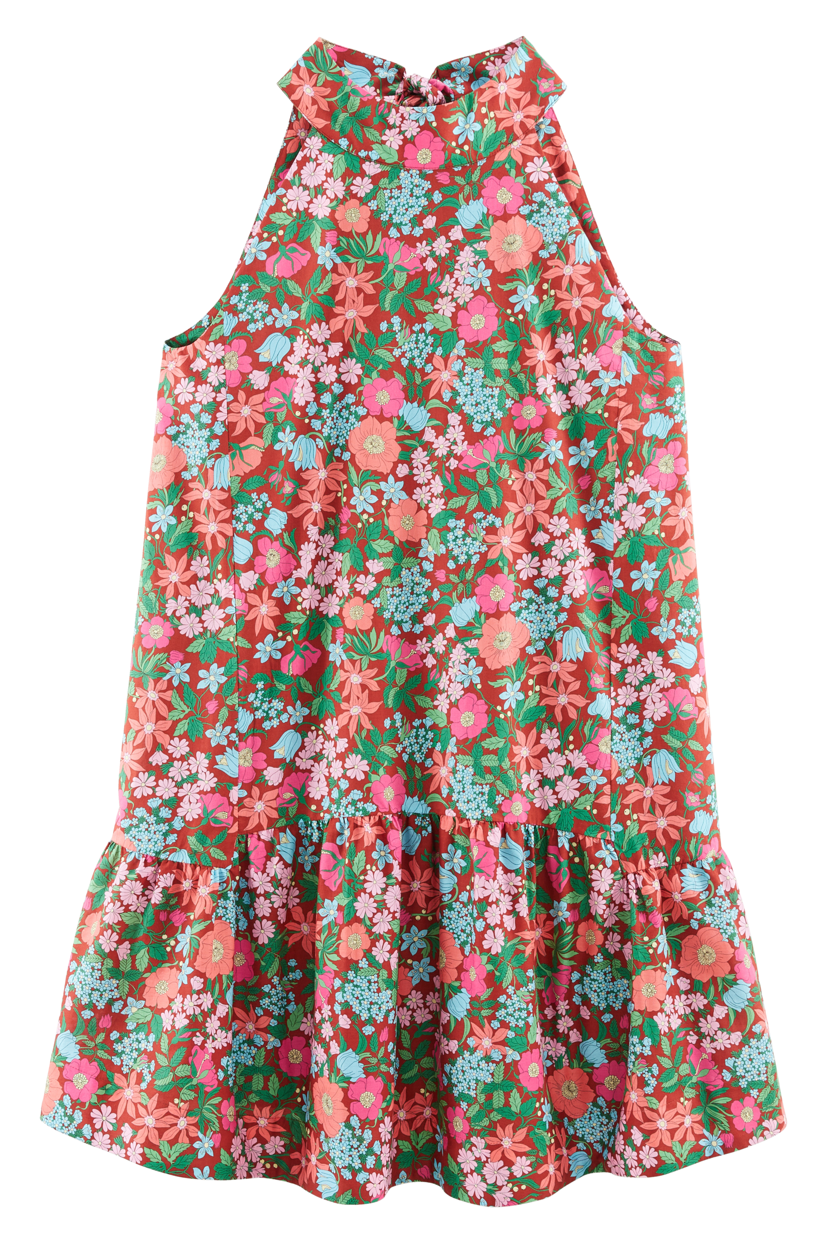 Robe Elisabeth imprimé Liberty rose et bordeaux