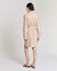 Robe Lior rayures orange, bleu et écru