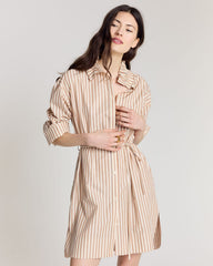 Robe Lior rayures orange, bleu et écru