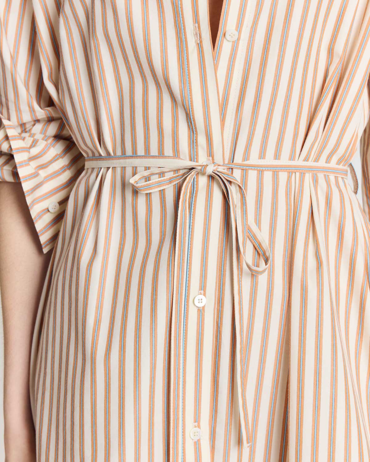 Robe Lior rayures orange, bleu et écru