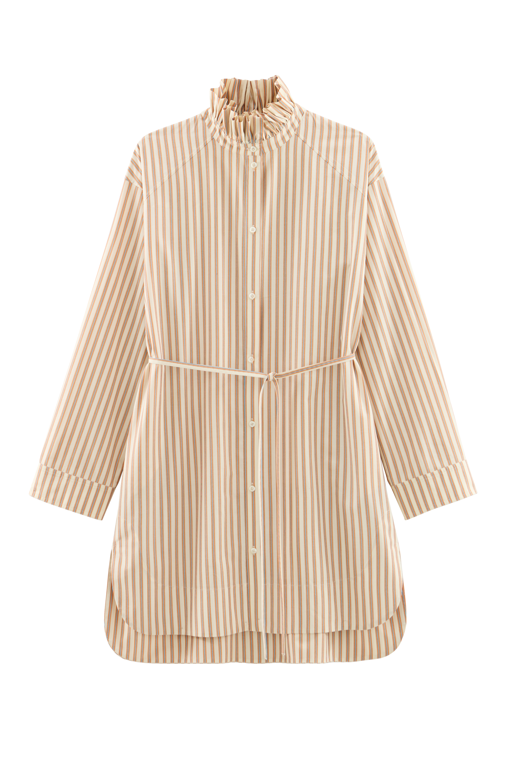 Robe Lior rayures orange, bleu et écru