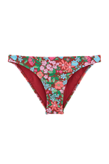 Bas de maillot de bain Fabiola imprimé Liberty rose et bordeaux