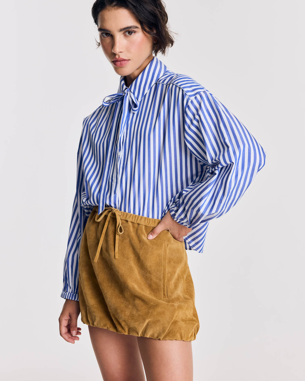 Chemise Ingrid rayures bleu