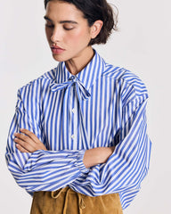 Chemise Ingrid rayures bleu
