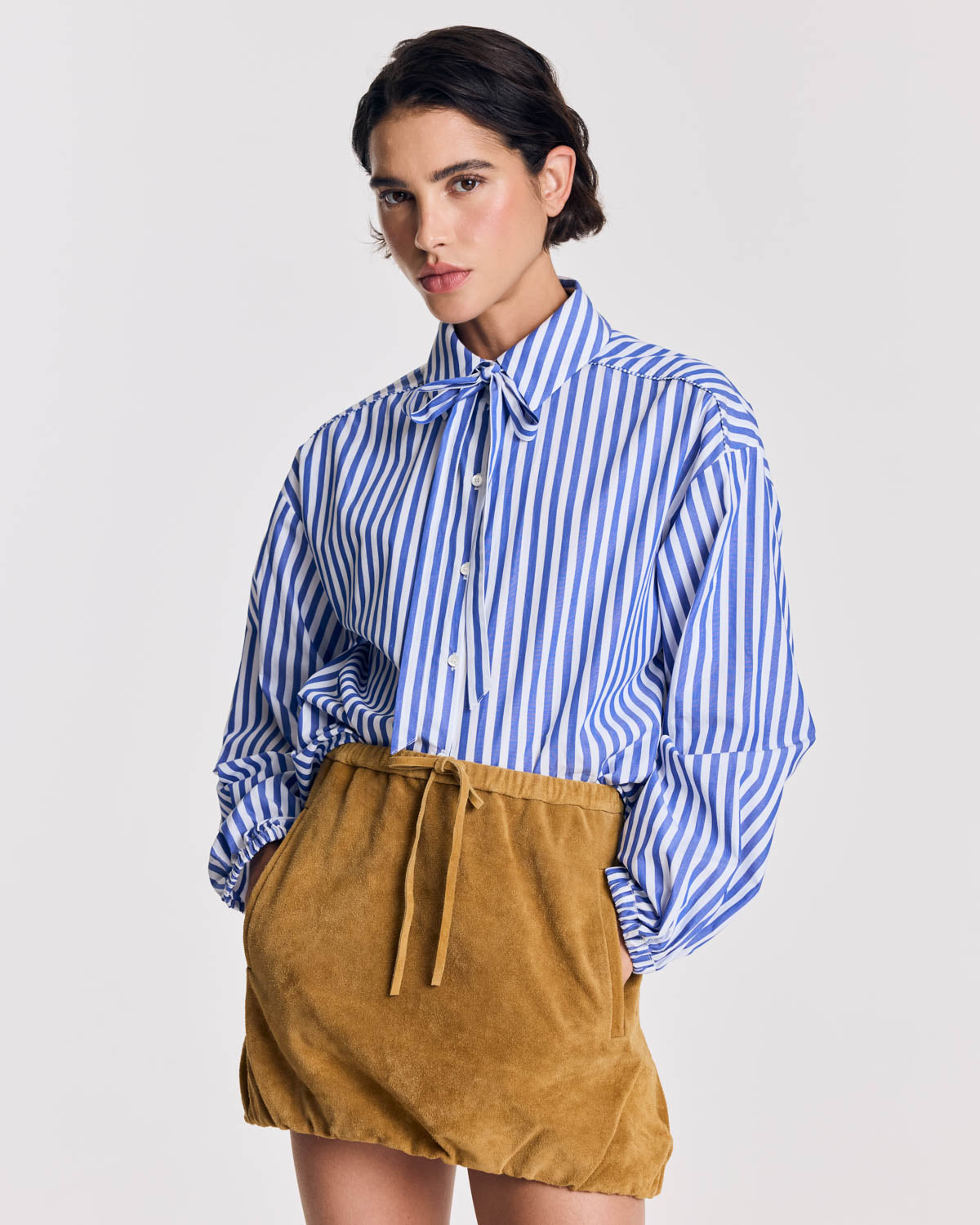 Chemise Ingrid rayures bleu