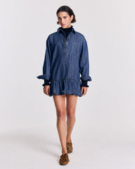 Robe Deborah bleu chambray foncé