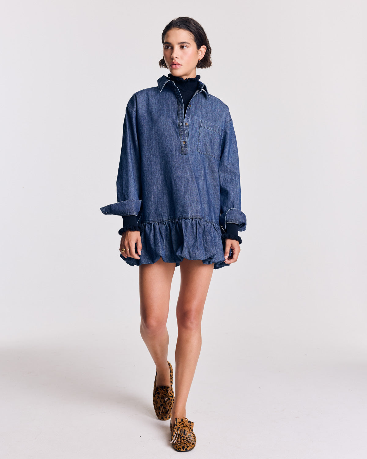 Robe Deborah bleu chambray foncé