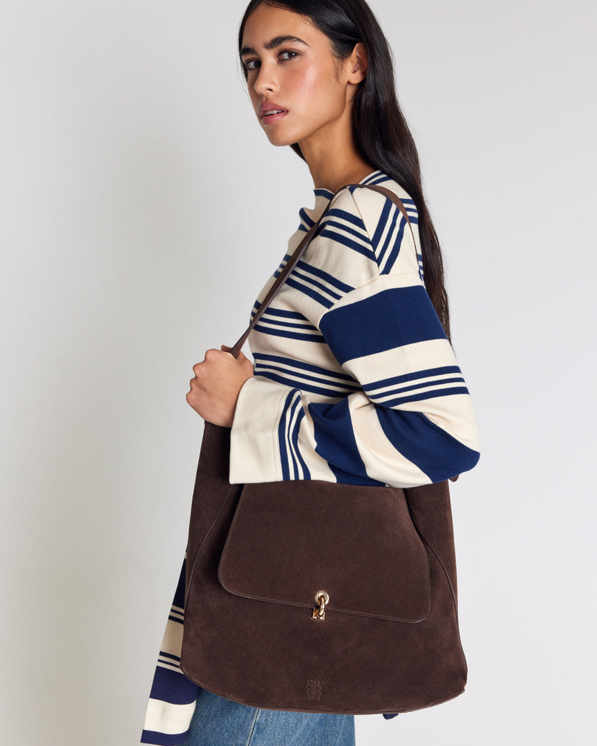 Sac Gala croûte de cuir moka