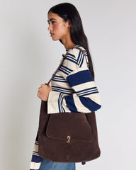 Sac Gala croûte de cuir moka