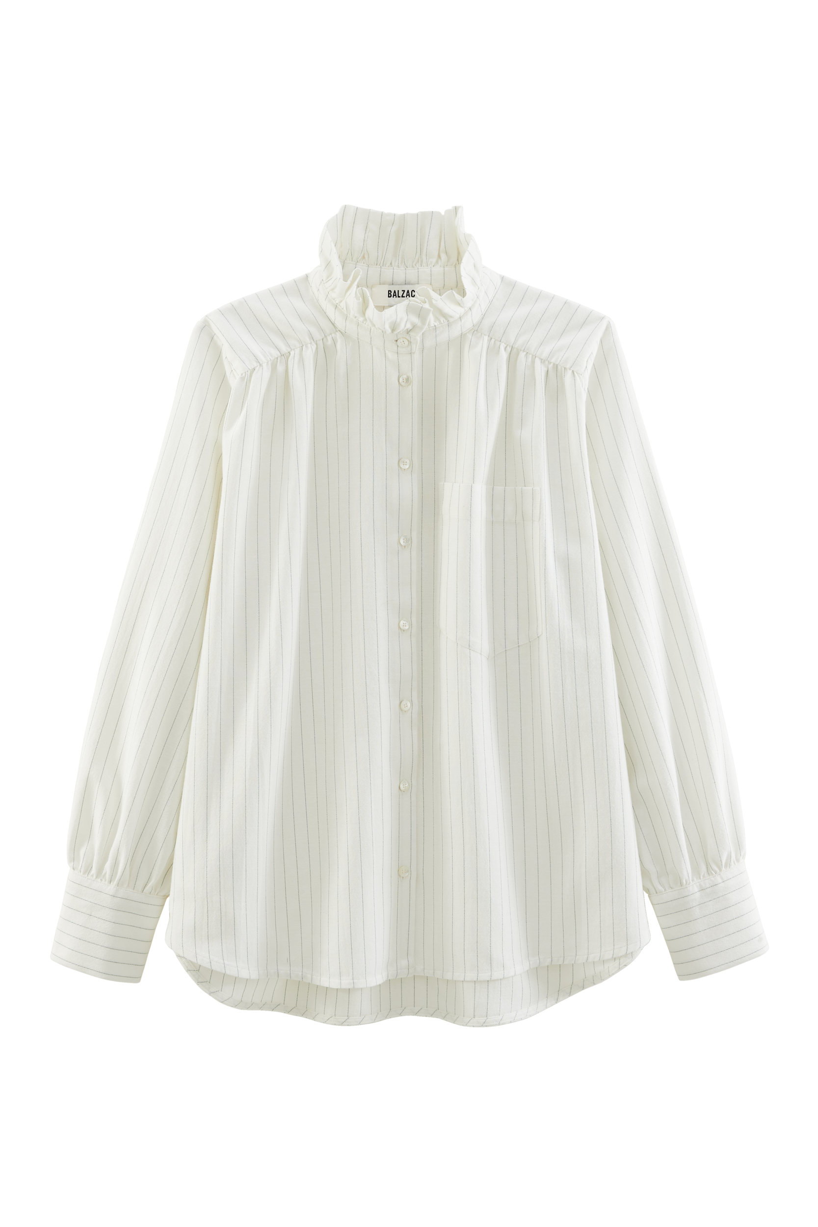 Chemise Leonor rayures vert et écru