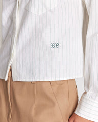 Chemise Eustache rayures vert et écru