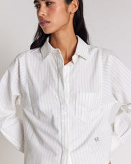 Chemise Eustache rayures vert et écru
